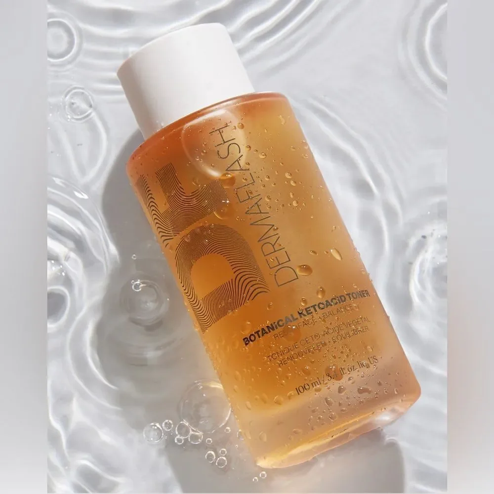 DERMAFLASH BOTANICAL KETOACID TONER Non-Irritating Daily Exfoliator bran…
